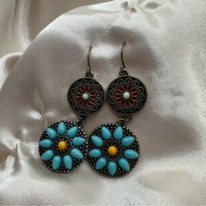 Floral boho earrings